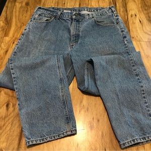 Carhartt Mens Relaxed Fit Blue Denim Work Pants Jeans 38x32